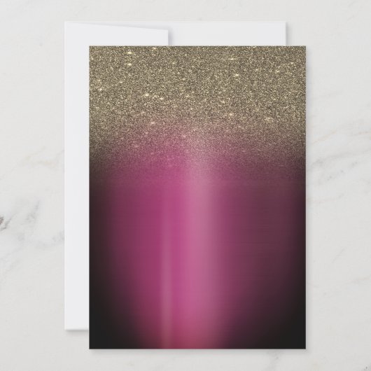 ブルゴーニュ風船ワインセットグリッターブライダルシャワー 招待状 (裏面)