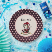 ブルゴーニュ食べーミー不機嫌帽子屋アリスinワンダーランド ペーパープレート (パーティー)