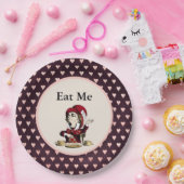 ブルゴーニュ食べーミー不機嫌帽子屋アリスinワンダーランド ペーパープレート (パーティー)