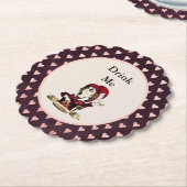 ブルゴーニュ飲む私の不機嫌Hatter Alice in Wonderland ペーパーコースター (アングル)
