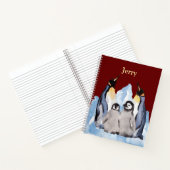 ブルゴーニュ魅力的ーのペンギン一家 ノートブック (内部)