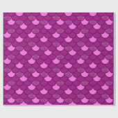 ブルゴーニュ魚鱗グリッター効果 ラッピングペーパー (フラット)