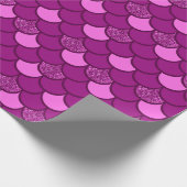 ブルゴーニュ魚鱗グリッター効果 ラッピングペーパー (角)