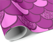 ブルゴーニュ魚鱗グリッター効果 ラッピングペーパー (ロールコーナー)