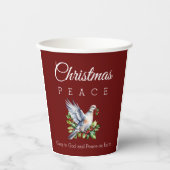 ブルゴーニュ鳩 クリスチャン クリスマス 紙コップ (正面)