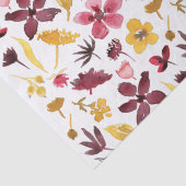 ブルゴーニュ黄色の水の色ワイルドフラワーパターン 薄葉紙 (詳細)