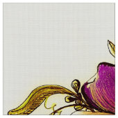 ブルゴーニュ黄花 ファブリック (クローズアップ)