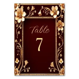 ブルゴーニュ黄金の花のテーブル番号 テーブルナンバー