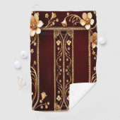 ブルゴーニュ黄金の花ゴルフタオル ゴルフタオル (インサイチュ)