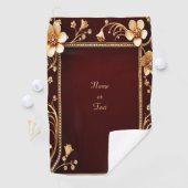 ブルゴーニュ黄金の花ゴルフタオル ゴルフタオル (インサイチュ)