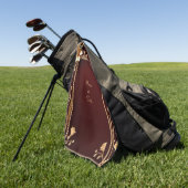 ブルゴーニュ黄金の花ゴルフタオル ゴルフタオル (グリーン)