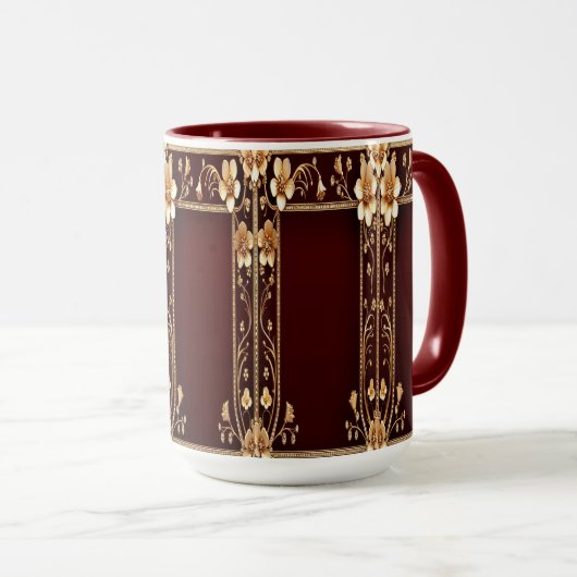 ブルゴーニュ黄金の花マグ マグカップ (正面右)