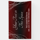 ブルゴーニュ黒グラデーションライトあなたの文字を追加カスタム 横断幕 (縦)