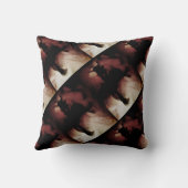 ブルゴーニュ黒タン白ろうけつ染めのような対角線タイル クッション (裏面)