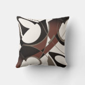 ブルゴーニュ黒タン白スワーリング斜め抽象芸術 クッション (裏面)