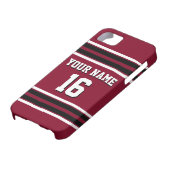 ブルゴーニュ黒チームジャージカスタムー番号名 Case-Mate iPhoneケース (下部)