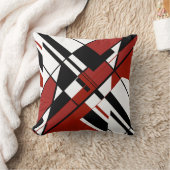 ブルゴーニュ黒対白対角角デザイン クッション (ブランケット)