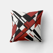 ブルゴーニュ黒対白対角角デザイン クッション (裏面)