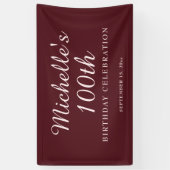 ブルゴーニュ100th誕生日パーティバナー 横断幕 (縦)