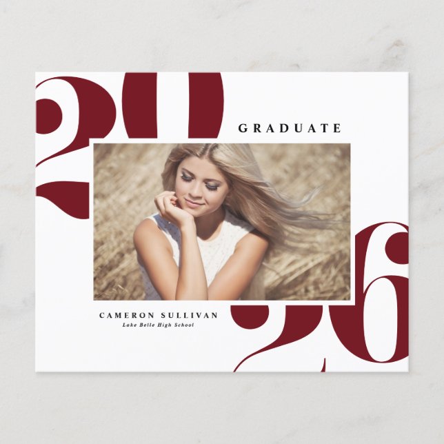 ブルゴーニュ2025はっきりしたタイポグラフィ写真卒業 (正面)