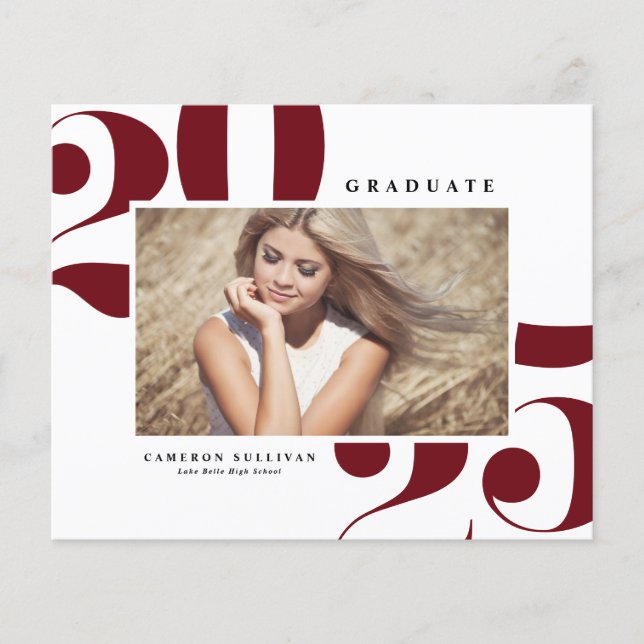 ブルゴーニュ2025はっきりしたタイポグラフィ写真卒業 (正面)