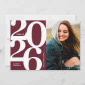 ブルゴーニュ2025写真卒業パーティー 招待状 (正面)