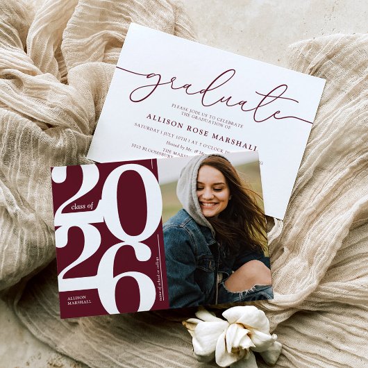 ブルゴーニュ2025写真卒業パーティー 招待状