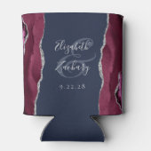 ブルゴーニュ・アガテ銀ネイビー結婚ブルー 缶クーラー (裏面)