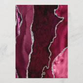 ブルゴーニュ・アガテ銀文字ネイビー・ブルー結婚ズ メニュー (裏面)