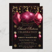 ブルゴーニュ・アゲートボーブルクリスマススウィート16 招待状 (正面/裏面)