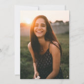 ブルゴーニュ・アゲート写真卒業 招待状 (裏面)