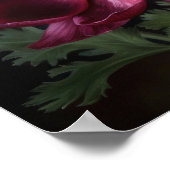 ブルゴーニュ・アネモネ花アートプリントポスター ポスター (角)