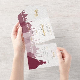 ブルゴーニュ&アラビアンキンセアニラ オールインワン招待状