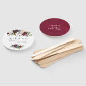 ブルゴーニュ・アンド・ネイビーフローラ結婚式の引き出物 ハンドファン (組立なし)