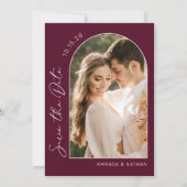 ブルゴーニュ・アーチ結婚ト写真 セーブザデート (正面)