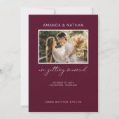 ブルゴーニュ・アーチ結婚ト写真 セーブザデート (裏面)