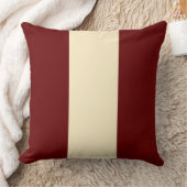 ブルゴーニュ（エッジ）とクリームエレガンス クッション (ブランケット)