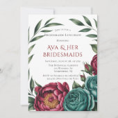 ブルゴーニュ&エメラルドピーオンウィンターバチェロレッテ 招待状 (正面)