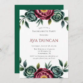 ブルゴーニュ&エメラルドピーオンウィンターバチェロレッテ 招待状
