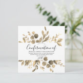 ブルゴーニュ&エレガント金ゴールドリーフガールズ確認 招待状 (スタンド正面)