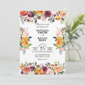 ブルゴーニュ・オレンジ・クラッシュ・フローラピュア結婚・カード (スタンド正面)