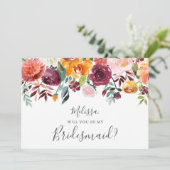 ブルゴーニュ・オレンジ・フローラが私の花嫁になる 招待状 (スタンド正面)