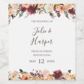 ブルゴーニュ・オレン結婚ジフローラのワインラベル ワインラベル (シングルラベル)