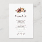 ブルゴーニュ・オレン結婚ジフローラの願い井戸カード エンクロージャーカード (正面)