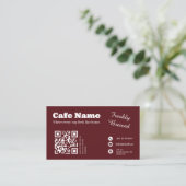 ブルゴーニュ カフェ ビジネスカード QRコードデザイン (スタンド正面)