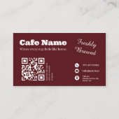 ブルゴーニュ カフェ ビジネスカード QRコードデザイン (正面)