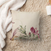 ブルゴーニュ&クリーシンプルムバラフローラ クッション (ブランケット)