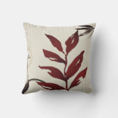 ブルゴーニュ&クリームウォーター葉カラーオストリヒ クッション (裏面)