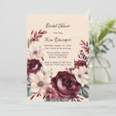 ブルゴーニュ&クリームバラブライダルシャワー 招待状 (スタンド正面)