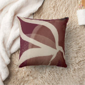 ブルゴーニュ&クリー芸術的ム抽象芸術水彩 クッション (ブランケット)